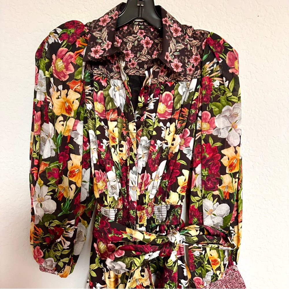 Alice + Olivia Tiffie Floral Print Dress - Picture 6 of 12